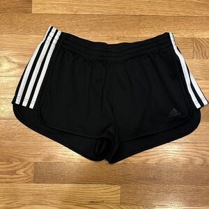 Adidas Women's Black and White Athletic Shorts